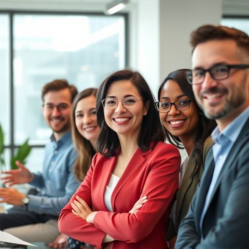 CareerCompass Australia Team: A diverse team of career coaches smiling in a modern office.